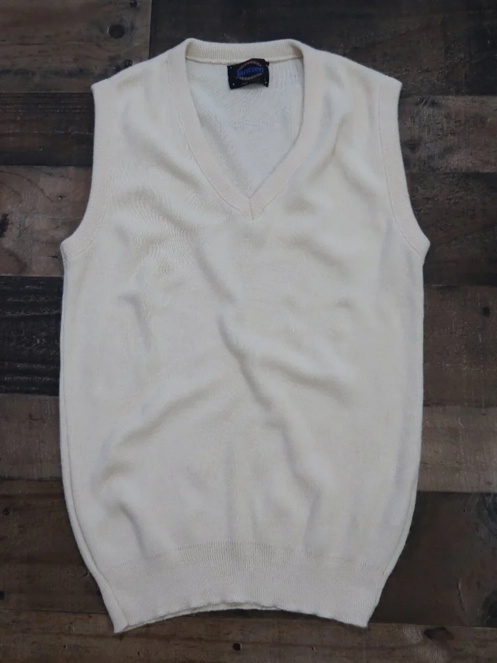 Jantzen Mens Medium Vintage V Neck Sweater Vest USA Grandpa Pullover